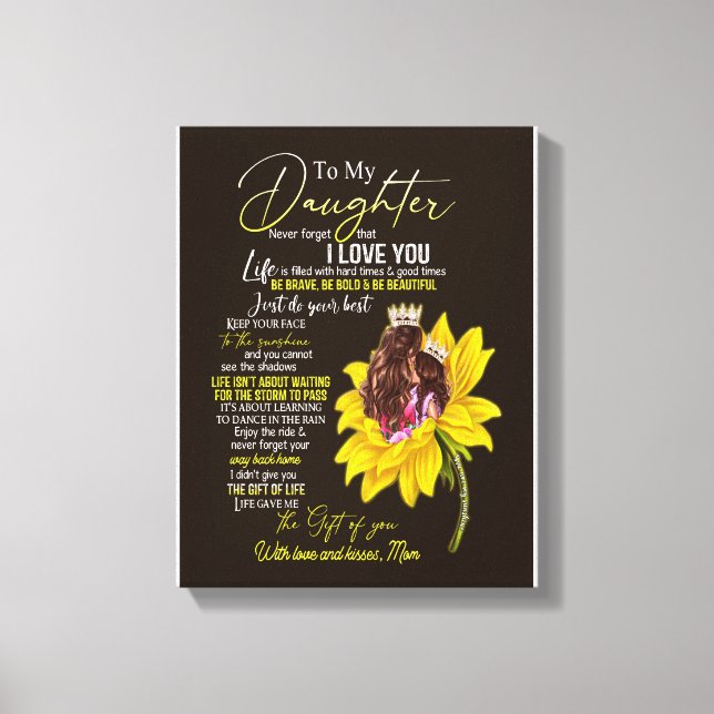Daughter Lovers | To My Daughter Love Mum Canvas Print (Front)