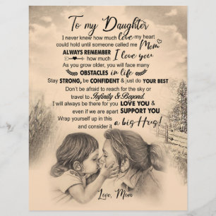 Daughter Lovers To My Daughter Love Mum Custom Letterhead