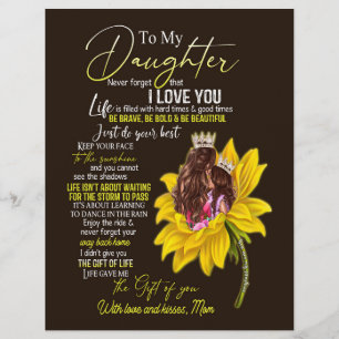 Daughter Lovers   To My Daughter Love Mum Custom Letterhead