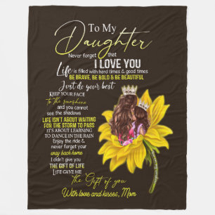 Daughter Lovers   To My Daughter Love Mum Fleece Blanket