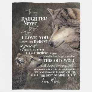 Daughter Lovers   To My Daughter Love Mum Fleece Blanket