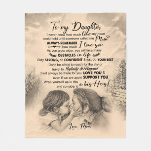 Daughter Lovers   To My Daughter Love Mum Fleece Blanket
