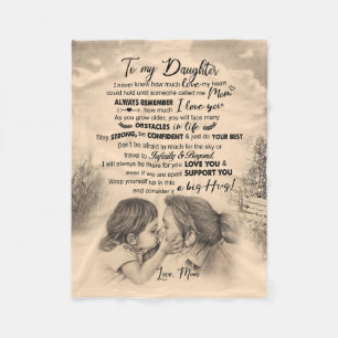 Daughter Lovers   To My Daughter Love Mum Fleece Blanket