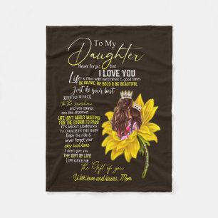 Daughter Lovers To My Daughter Love Mum Fleece Blanket