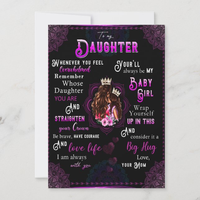 Daughter Lovers | To My Daughter Love Mum Holiday Card (Front)