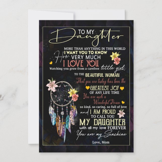 Daughter Lovers | To My Daughter Love Mum Holiday Card (Front)