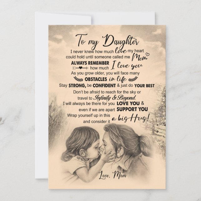 Daughter Lovers | To My Daughter Love Mum Holiday Card (Front)