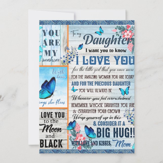 Daughter Lovers | To My Daughter Love Mum Holiday Card (Front)