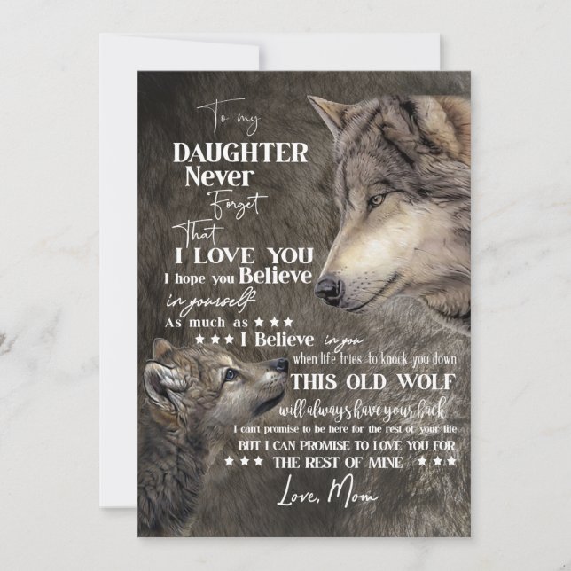 Daughter Lovers | To My Daughter Love Mum Holiday Card (Front)