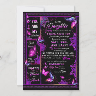 Daughter Lovers   To My Daughter Love Mum Holiday Card