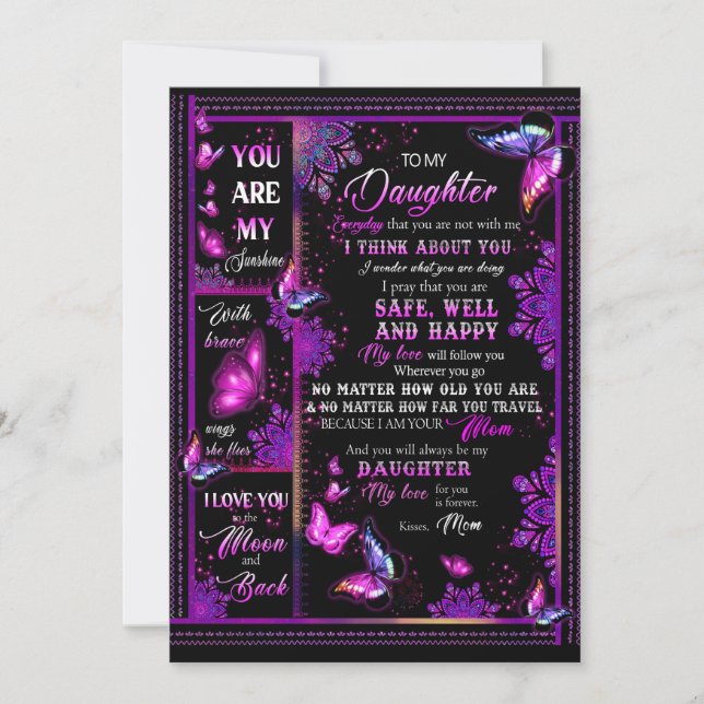 Daughter Lovers | To My Daughter Love Mum Holiday Card (Front)