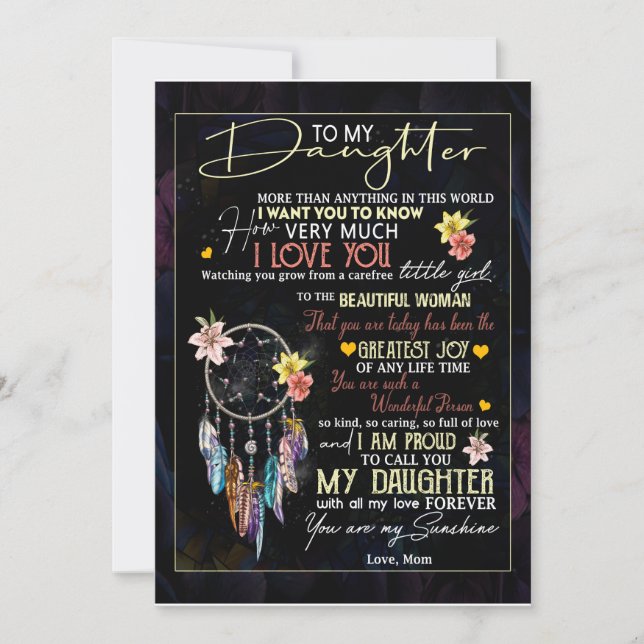 Daughter Lovers | To My Daughter Love Mum Invitation (Front)
