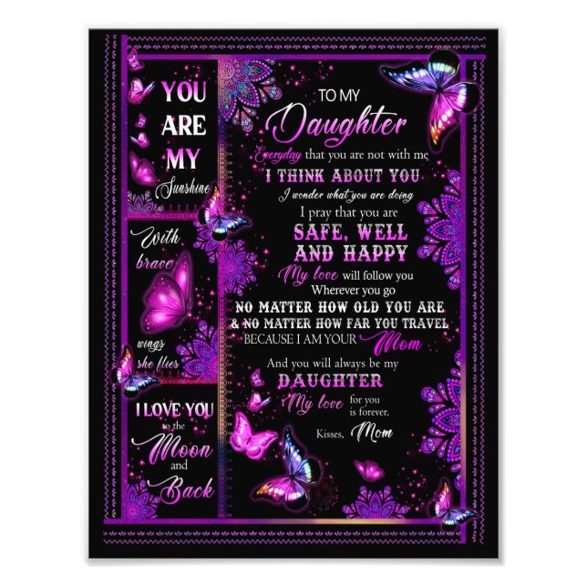 Daughter Lovers | To My Daughter Love Mum Photo Print (Front)