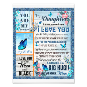 Daughter Lovers   To My Daughter Love Mum Photo Print