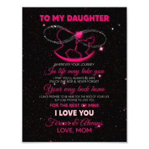 Daughter Lovers   To My Daughter Love Mum Photo Print
