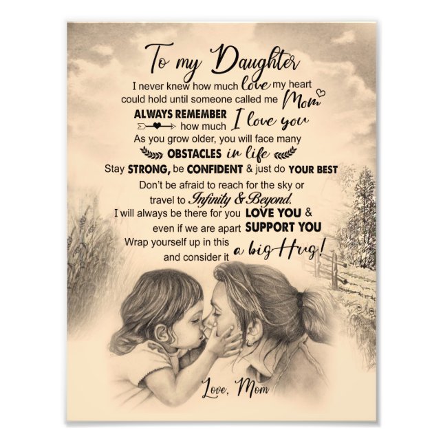 Daughter Lovers | To My Daughter Love Mum Photo Print (Front)