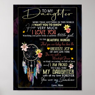 Daughter Lovers   To My Daughter Love Mum Poster
