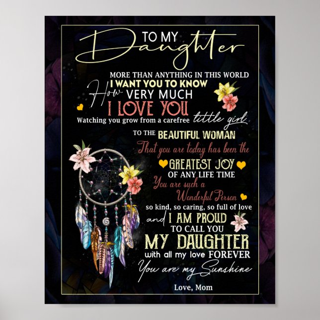 Daughter Lovers | To My Daughter Love Mum Poster (Front)