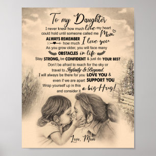 Daughter Lovers   To My Daughter Love Mum Poster