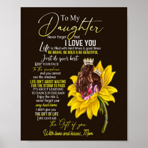 Daughter Lovers   To My Daughter Love Mum Poster