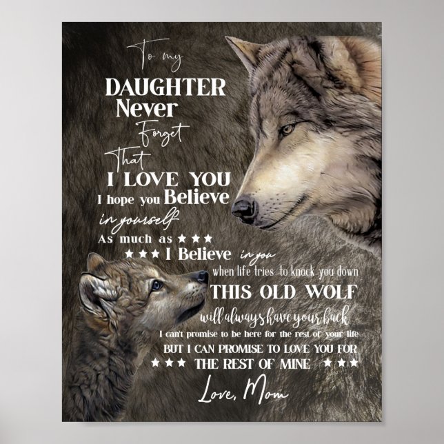 Daughter Lovers | To My Daughter Love Mum Poster (Front)