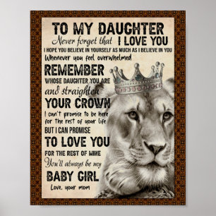 Daughter Lovers   To My Daughter Love Mum Poster