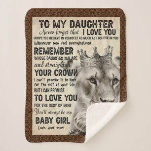 Daughter Lovers   To My Daughter Love Mum Sherpa Blanket