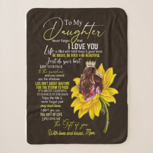 Daughter Lovers To My Daughter Love Mum Sherpa Blanket