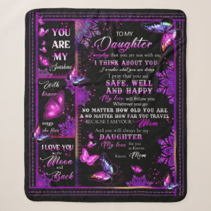 Daughter Lovers To My Daughter Love Mum Sherpa Blanket