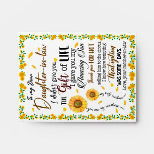 Daughter Lovers   To My Dear Daughter-In-Law Envelope
