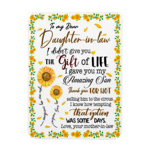Daughter Lovers   To My Dear Daughter-In-Law Magnet
