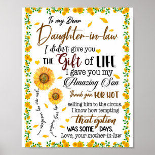 Daughter Lovers   To My Dear Daughter-In-Law Poster