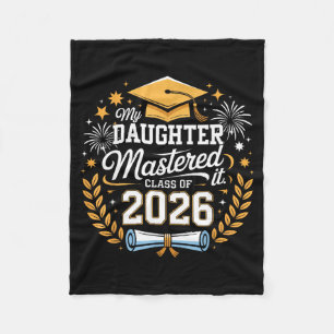 Daughter mastered class of 2026 masters graduation fleece blanket