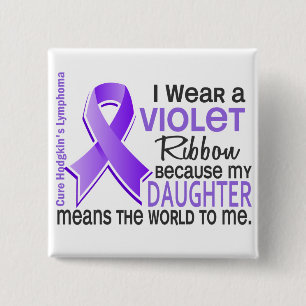 Daughter Means World To Me 2 H Lymphoma 15 Cm Square Badge