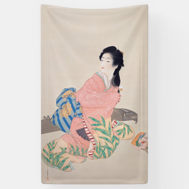Daughter Miyuki (Elegant Japanese Lady, Asian Art) Banner (Vertical)