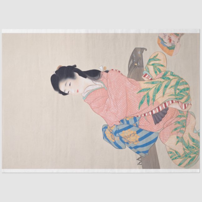 Daughter Miyuki (Elegant Japanese Lady, Asian Art) Tissue Paper (Front)