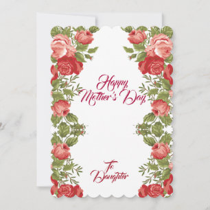 Daughter Mothers Day Rustic Roses Floral Greenery 