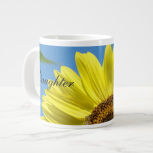 Daughter mug gifts Yellow Sunflower Large Mug