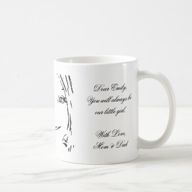 Daughter Name Emily Typography Mug (Right)