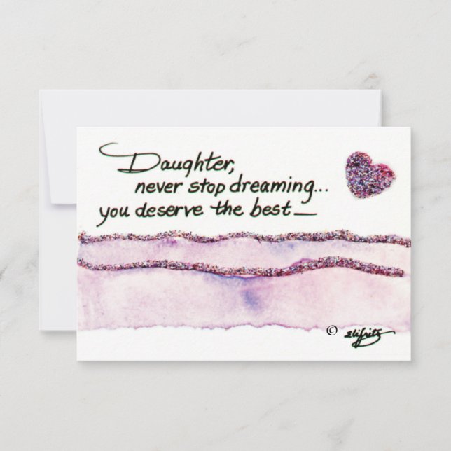 Daughter never stop dreaming painting Flat Card (Front)