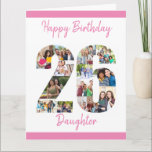 Daughter Number 26 Photo Collage Big 26th Birthday Card<br><div class="desc">Personalise this big 26th birthday card with up to 13 different photographs. Designed for your daughter (although 'daughter' can be edited to a name or whatever you want), the number 26 photo collage is a thoughtful way to give a birthday card with a unique and special quality. The template is...</div>