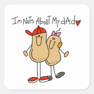 Daughter - Nuts About My Dad T-shirts and Gifts Square Sticker