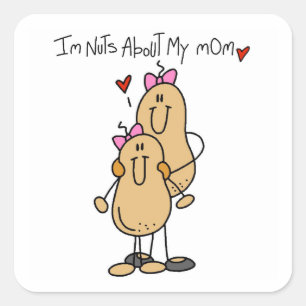 Daughter - Nuts About My Mum T-shirts and Gifts Square Sticker