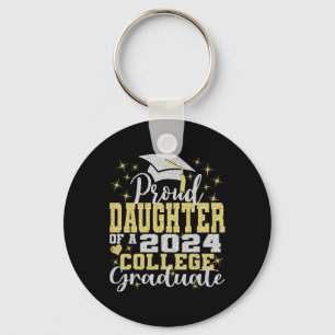 Daughter Of 2024 College Graduate Family 24 Gradua Key Ring