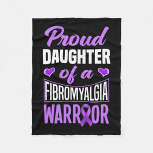 Daughter Of A Fibromyalgia Warrior Fleece Blanket