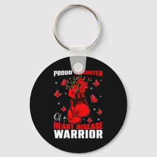 Daughter Of A Heart Warrior Heart Disease Awarenes Key Ring