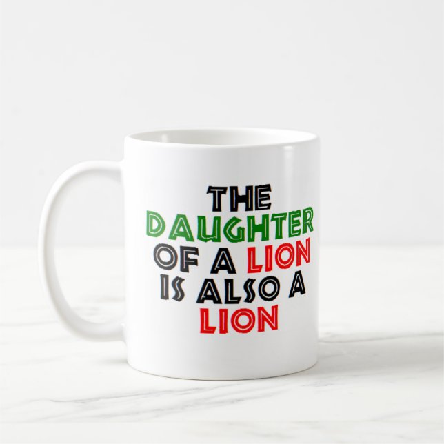 daughter of a lion coffee mug (Left)