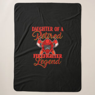 Daughter Of A Retired Firefighter Legend Sherpa Blanket