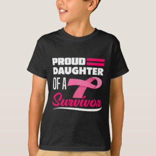 Daughter Of A Survivor Mum Breast Cancer Awareness T-Shirt