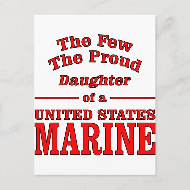 Daughter Of A United States Marine Postcard (Front)